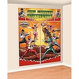 Amscan Power Rangers Dino Charge Birthday Party Scene Setters Wall Decorating Kit Multi [並行輸入品]