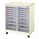 ナカバヤシ ニューオフィスワゴン B4 浅5深4段x2 アイボリー NW-18B