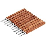 11個入り イミテーションマホガニー 彫刻刀 木彫ナイフ ツール ウッドハンドル SK2合金鋼