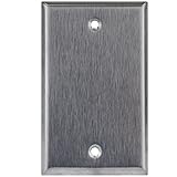 Enerlites空白ステンレススチール壁プレート、標準サイズ 1-Gang Stainless Steel 7701
