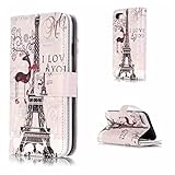 UNEXTATI iPhone 7 ケース 高品質 PUレザー 手帳型ケース 保護カバー カード収納 液晶保護 防塵 Apple iPhone7 用 Case Cover (P4 ホワイト)