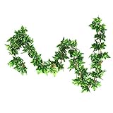 Dovewill 全７種類選べる　家　庭　装飾　人工　壁　ハンギング　つる　シルク　葉　植物　インテリア　人工観葉植物　 - 01