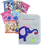 [ディズニーミニ巾着付き]母子手帳ケース 【ROMAN BAG rm-w010】 POPPINS マルチケース ニックナック アニマル柄 (ゾウさん)