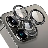 【3個セット】 対応 iPhone 14 Pro/iPhone 14 Pro Max カメラフィルム 保護カバー (3個) アルミ合金製＋AR高透過率強化ガラス レンズ全面保護 対応 アイフォン14プロ/アイフォン14プロマックス レンズフィルム 強化カメラ保護フィルム 黒縁取り 露出オーバー防止 全面吸着 高透過率、硬度9H、スクラッチ防止、飛散防止、指紋・汚れ防止、気泡ゼロ（ブラック）【FAMROLLS正規品】