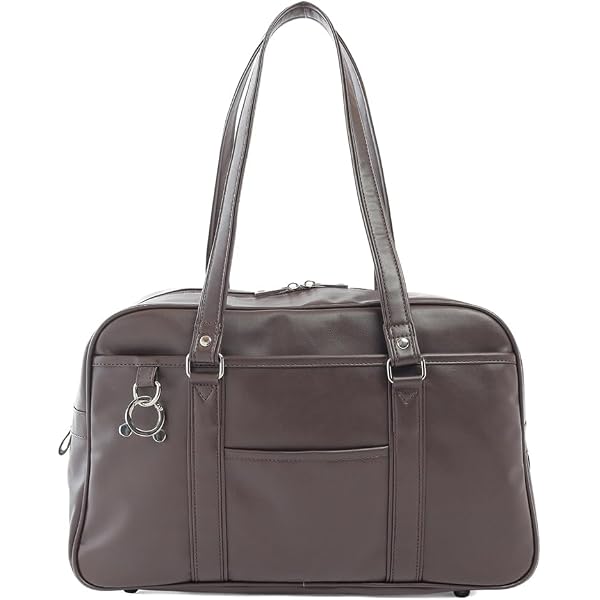 Amazon KANKO Harajuku Select 大容量 合皮スクールバッグ 通学 バッグ 軽量 スクバ 制服 ブラウン ブラック KHS605 BR, F ショルダーバッグ