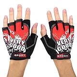 スポーツサイクリング自転車自転車スポーツハーフフィンガーグローブアウトドア(红色)