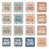 4E's ノベルティ 32個 ボーホーアファーメーションウォールデコ教室、16デザイン ポジティブアファメーション掲示板セット、教室アファメーションステーション 教師用品 成長マインドセット ボーホー教室装飾