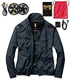 空調服 2018年新商品 バートル BURTLE AC1021 (新型ファン+新型リチウムイオンバッテリー+収納袋セット)<005-AC1021-AC130-AC150-015-H001> (M, 1