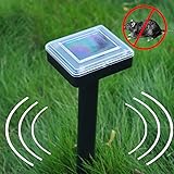 動物撃退器 ネズミ撃退器 地下モグラ ネズミ エビなどの対応 アニマルバリア モグラ/蛇/野良猫対策 超音波 ソーラー充電式 配線不要 畑 ガーデン 2個セット