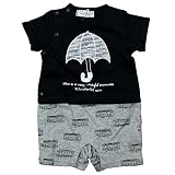 《夏対応》SHORH KID'S(ショーキッズ) 天竺パラソルAP付きカバーオール 80cm /ブラック NO.SD-72372