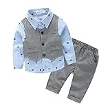 YUEGUANG ベビー服 男の子スーツ 洋服 キッズ フォーマルスーツ ジュニア　ボーイズ ファッション おしゃれ 男の子 スーツ 紳士服 卒業式 七五三 誕生日 入園式 (70cm, ブルー)