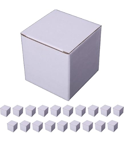 Amazon.co.jp: OLYOLY【20個セット】ギフトボックス 白 大 (15*15*15cm