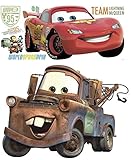 Disney Pixar Cars 2 Lightning McQueen & Mater Peel And Stick Giant Wall Decalバンドル