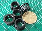 SK-16　配線孔キャップ　プラスチック・黒　内円直径φ13mm ケース穴16mm　ケース全径18mm　５個入＜yjp-0562＞