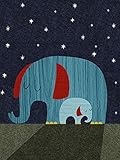 Oopsy Daisy Fine Art for Kidsレトロ動物象キャンバス壁アートby Rebecca Elliott 18 x 24" NB22482