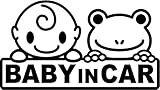 Sticker Shop Haru ステッカー 赤ちゃん＆カエル ブラック 20cm