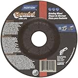 Norton Gemini Depressed Center Abrasive Wheel, Type 27, Aluminium Oxide, 5/8-11 Hub, 4-1/2 Diameter 