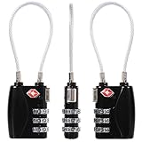 【XCSOURCE】TSA荷物スーツケース　旅行ケーブルロック　南京錠3桁　コンビネーションロック　HS163