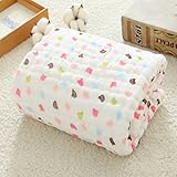 JINALV ベビーケット ガーゼケット 105×105cm ガーゼ タオル 子供 バスタオル ベビー タオルケット 新生児 赤ちゃん 綿 100% フワフワ (ベア)