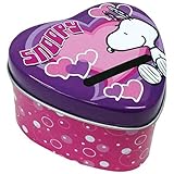 WL ss-wl-24412 " Snoopy " HEART SHAPED TIN MONEY BANK、1.75インチ、マルチカラー