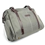 3pcs Chic Nappy Diaper Changing Bag set with Leather straps - High quality fabric - Oxford Green by 