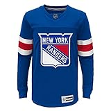 NHLユースBoys 8 – 20 Rangers長袖FaceoffジャージーTシャツ ブルー