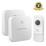 Wittimes ワイヤレスチャイム 日本語取扱書 呼び出しチャイムセット玄関チャイム ドアホン 呼び出し鈴 ドアホン 52曲選択可 音量４段階調節 (送信機１受信機２)