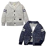 (グレー/95cm)ベビー服 男の子 アウター 前開き カーディガン Moujonjon ムージョンジョン 裏毛 綿100％ 杢調 霜降り調 袖ライン入 男児 ベビー
