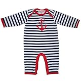 Powell Craft Baby Boys Anchor Sleepsuit. 0-12 Months.Red (6-12 MONTHS) by Powell Craft