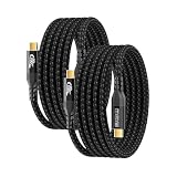 usb c ケーブル 2m 2 本セット USB3.2 Gen2X2 20Gbps 高速データ転送 100W PD 急速充電 4K@60Hz 映像出力 Type-C ケーブル Thunderbolt4/3 対応