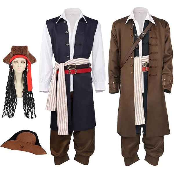 Amazon | 大人用 キャプテンジャックスパロウコスチューム、本物の