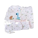 PER 　ベビー服　新生児服　ベビー　肌着　下着　5セット　ギフト　赤ちゃん　幼児　出産祝い　可愛い (ブルー)