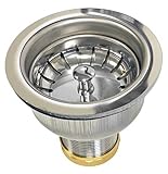 CoFlex Deep Cupフィットすべてのシンクバスケットstrainer-簡単押しバスケットwithボール軸受Closure