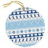 醜いセーターオーナメント|ソフトボール磁器Ornaments by Chalktalkスポーツ|複数の色 sb-02872-NAVYCAROLINA