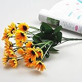 Trenton 1ブーケ14ヘッド人工花ホームデコレーションFake小さなひまわり