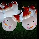 Infabe ハロウィン LED LEDライト 飾りスター クリスマス ホームパーティー LEDストリングライト 雪だるま形の装飾 雰囲気作り クリスマス飾り 電飾 電球 電池 ルミネーション かわい