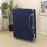 Mr IRONSTONE 折りたたみベッド シングル 低反発 5段階リクライニング ブルー 組み立て簡単