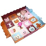 Pestersパズルマット床Kids Playカーペットタイル – Babyフォームパズル、Extra Thick非毒性クロールマットfor Tummy Time ( 40個) Great for C