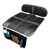 チャイルドシート　滑り止め シートカバー 車保護 シート シートマット 車自動車 チャイルドシート マット　汚れ防止　滑り止め　コンビ収納ポケット付き 前後座席汎用 チャイルドシートの擦れ傷から最小限