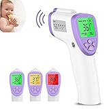 NNROOM 家庭用 非接触 赤外線放射 デジタル 温度計 医療用 ベビー体温計 警告機能 温度測定器 人体・ 物体の表面温度測定 測定距離:3-5cm