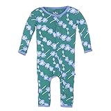 Kickee Pants SHIRT ベビー・ガールズ カラー: グリーン