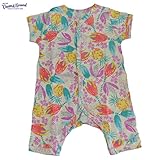 オーシャンアンドグラウンド｜ベビー肌着半袖ロンパース｜Tropical Time｜ピンク