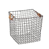 スパイス 洗濯カゴ ココ ワイヤー ハンドルバスケット w355×d355×h355mm No.07 ブラウン RHLY4007BR