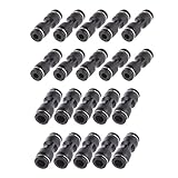 Perfk 20点セット　クイック 継手 OD 空気圧コネクタ　プッシュ　ストレート　チューブ ジョイント アダプタ　4mm + 8mm　お買い得