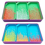 8個トレイダイヤモンドアートペインティング、AIFUDAダイヤモンドアートペインティングツールプラスチックビーズ仕分けトレイラージサイズアートダイヤモンドトレイアクセサリーとツールDIYクラフト用