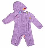 キャピー CAPPY キャップ付きニットロンパス パープル Size6-9m ROM0011