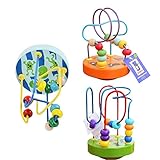 Demiawaking　かわいい幼児・子供 教育教材　ビーズ タンブラー・ 木のおもちゃ　啓蒙教育