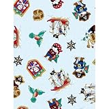 SheetWorld Fitted Square Playard Sheet 37.5 x 37.5 (Fits Joovy) - Pirates - Made In USA by sheetworl