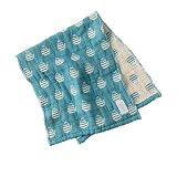 fuwara 6重織ガーゼフェイスタオル 約30×75cm (ねこ（chatora）/ブルー)