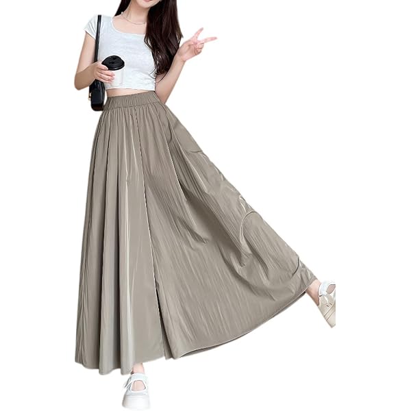 Amazon | [GUREITOJP] ワイドパンツ ガウチョパンツ キュロットパンツ